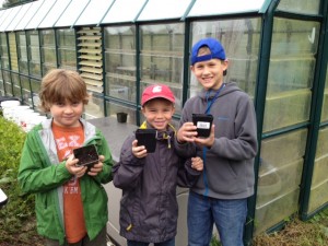 Coogarim campers planting in the garden.